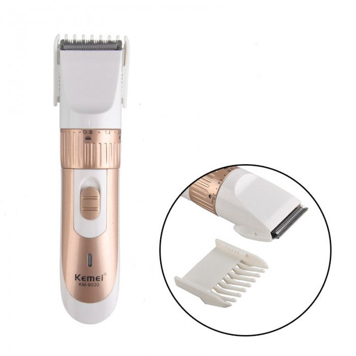 Kemei KM-9020 Exclusive Rechargeable Hair Clipper & Trimmer - Gold