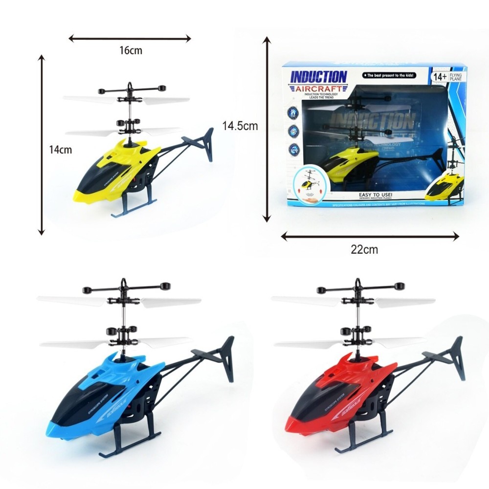 induction aircraft Helicopter Sensor + Remote Rechargeable & Shockproof for kids Children