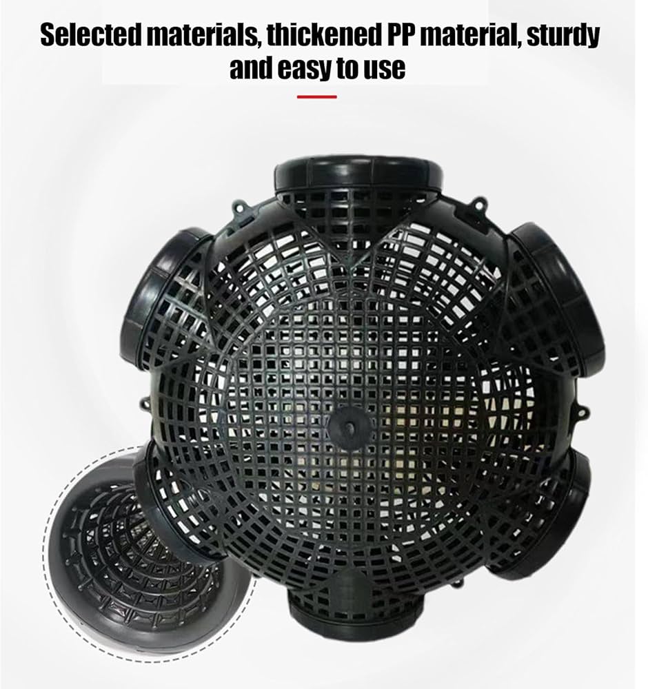 Outdoor Fishing Cage Basket Plastic Tackle Cage Crab Crayfish Shrimp Smelt Eels Traps Mesh Crayfish Catcher Casting Fishing Net
