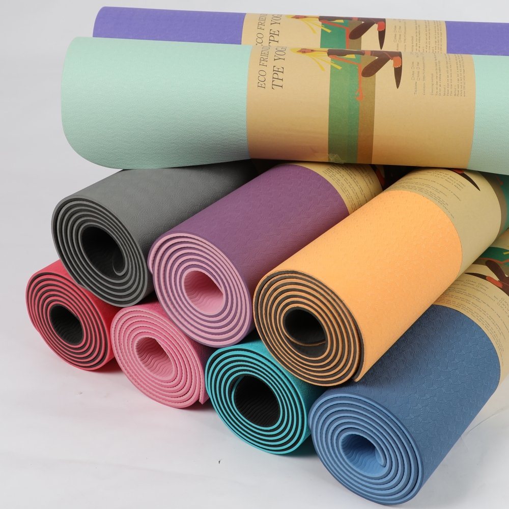 Yoga and Exercise Mat- 6 Feet x 2 Feet - Grey Multicolor 6 mm Yoga Mat (Washable)